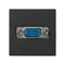 K45 VGA connector board (D-Sub 15) 45x45mm + insert, gray graphite