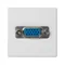 K45 VGA connector board (D-Sub 15) 45x45mm + insert, screw terminals, pure white