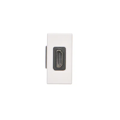 K45/2 adaptérová deska HDMI-HDMI 22, 5x45mm + vložka, čistě bílá
