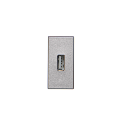 K45/2 Carte multimédia avec USB type A femelle 22.5x45mm aluminium