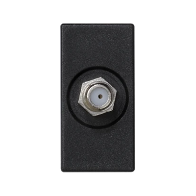 K45/2 Deska se SAT (F) zásuvkou 22,5x45mm + šedá grafitová vložka
