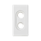 K45/2 Empty plate for 2x RCA (CINCH) connectors 22.5x45mm pure white