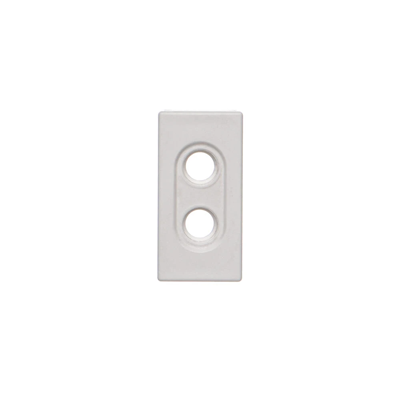 K45/2 Empty plate for 2x RCA (CINCH) connectors 22.5x45mm pure white