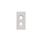 K45/2 Empty plate for 2x RCA (CINCH) connectors 22.5x45mm pure white