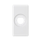 K45/2 Hollow plate 22.5x45mm with hole Φ10mm pure white
