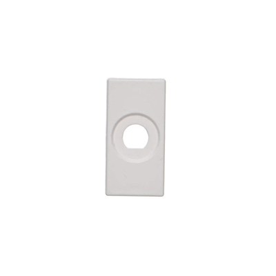 K45/2 Hollow plate 22.5x45mm with hole Φ10mm pure white