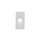 K45/2 Hollow plate 22.5x45mm with hole Φ10mm pure white