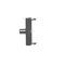 K45/2 Platine mit SAT (F) Buchse 22,5x45mm + graphitgrauem Einsatz