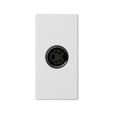 K45/2 Płytka multimedialna z gniazdem S-Video 22,5x45mm + wkład czysta biel