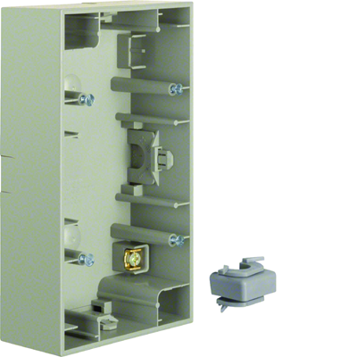 K.5 Double wall-mounted vertical box, lacquered stainless steel