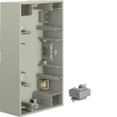 K.5 Double wall-mounted vertical box, lacquered stainless steel