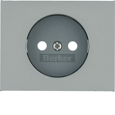 K.5 Face plate for socket without grounding, stainless steel