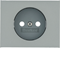 K.5 Face plate for socket without grounding, stainless steel