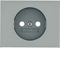 K.5 Face plate for socket without grounding, stainless steel