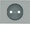 K.5 Face plate for socket without grounding, stainless steel