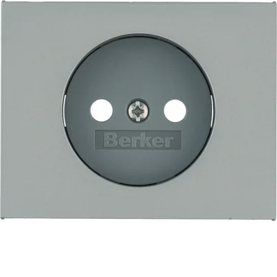 K.5 Face plate for socket without grounding, stainless steel