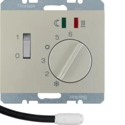 K.5 Floor temperature controller with NO contact, central element and steel connector