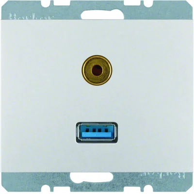 K.5 Gniazdo USB/3,5mm jack aluminium