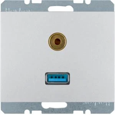 K.5 Розетка USB/3,5mm jack алюміній