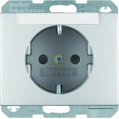 K.5 SCHUKO socket with a description field with increased protection of aluminum contacts