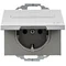 K.5 SCHUKO socket with aluminum cover and description field