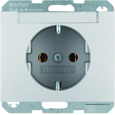K.5 SCHUKO socket with aluminum description field