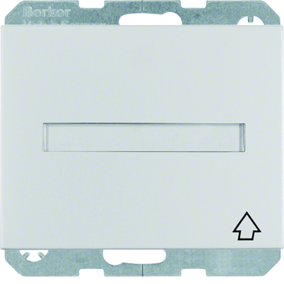 K.5 SCHUKO socket with self-closing cover and description field IP44 aluminum