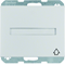 K.5 SCHUKO socket with self-closing cover and description field IP44 aluminum