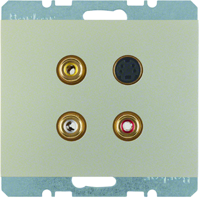 K.5 Socket 3x Cinch/S-Video stainless steel