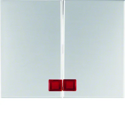 K.5 Tastenkappen mit rotem Berker K.5 Aluminium