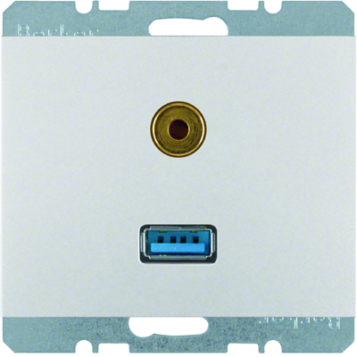 K.5 USB socket/3.5 mm jack aluminum