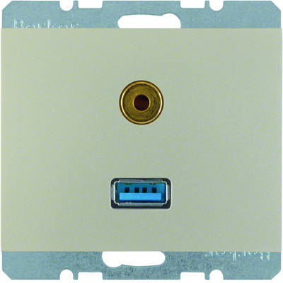 K.5 USB socket/3.5mm jack stainless steel