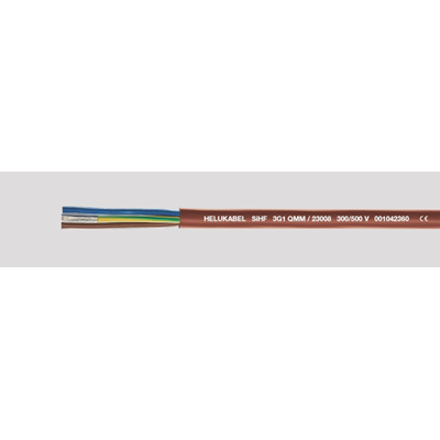 Kabel elastyczny 4G0.5 izolacja silikon odporny na temp do 180 stopni czerw-brąz