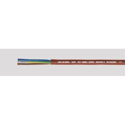 Kabel elastyczny 4G0.75 izolacja silikon odporny na temp do 180 stopni czerw-brąz