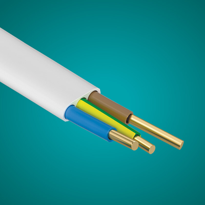 Kabel elektroenergetyczny YDYp 3x1,5 żo 450/750V biały