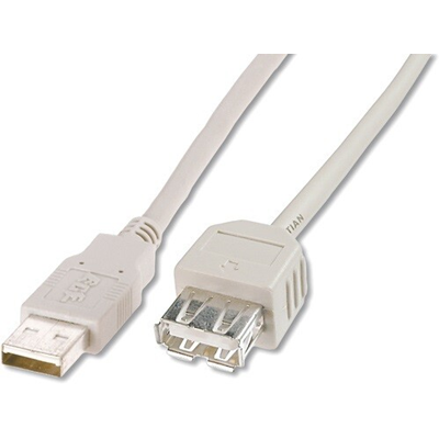 Kabel USB A/USB A M/Ż 1,8m szary