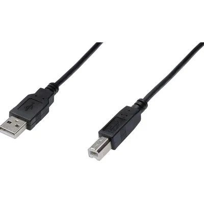 Кабель USB A/USB B M/M чорний 5м