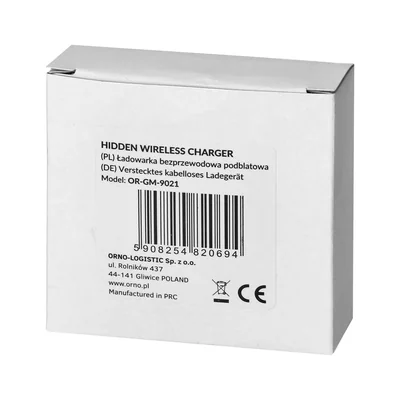 Kabelloses induktives Ladegerät zur Unterbaumontage, 10 W, Qi V1.2-Standard, schwarz