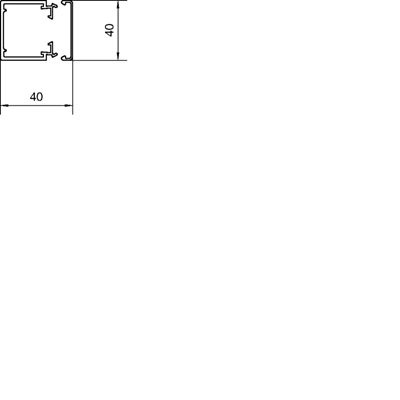 Kanał elektroinstalacyjny PVC 40x40mm biały