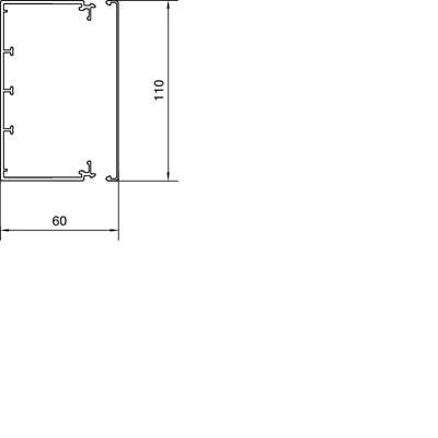 Kanał elektroinstalacyjny PVC 60x110mm biały