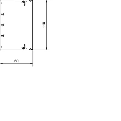 Kanał elektroinstalacyjny PVC 60x110mm biały