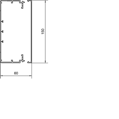 Kanał elektroinstalacyjny PVC 60x150mm biały