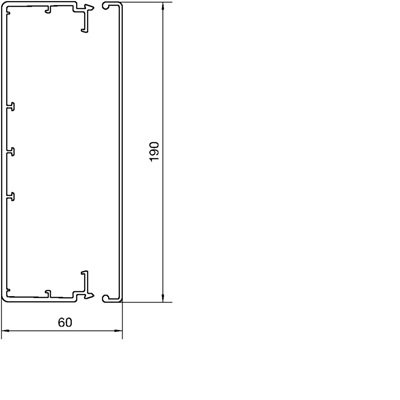 Kanał elektroinstalacyjny PVC 60x190mm biały