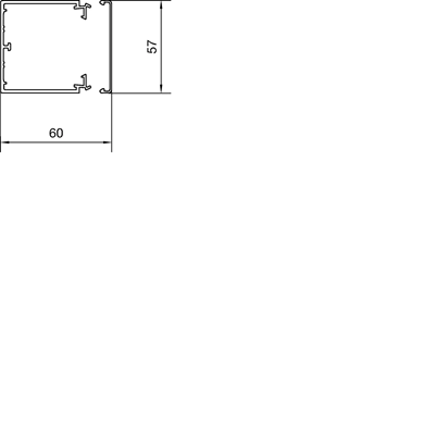 Kanał elektroinstalacyjny PVC 60x60mm biały
