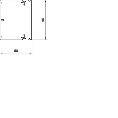 Kanał elektroinstalacyjny PVC 60x90mm biały