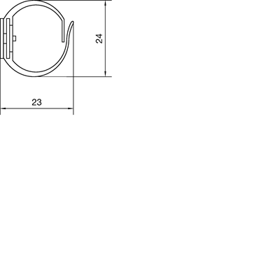 Kanał grzebieniowy VK-flex 20 L=500mm samoprzylepny szary