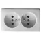 KAPPA Double socket with earthing white