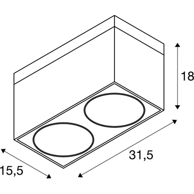 Kardamod SURFACE SQUARE QRB DOUBLE Decke