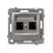 KARO Computer socket, double, cat. 5e silver pearl, without frame