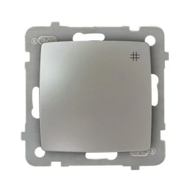 KARO Conector cruzado de perlas plateadas, sin marco